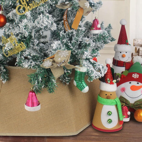 SHENG HONG 26 Inch Christmas Tree Collar Buffalo Plaid Christmas Tree Skirts Tree Ring Christmas Decorations for Party Holiday Home Decoration...