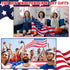 150 Pieces Independence Day Beadable Pens Kit - 4th of july Patriotic 50 Beaded Pens Bulk, Refills & Pen Bags Included - Bead Pens Black Ink Ballp...
