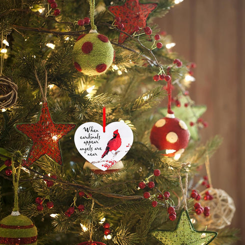 WaaHome Memorial Christmas Ornaments Red Cardinal Christmas Tree Ornaments Decorations Gifts for Loss of Loved One...