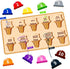 Wooden Puzzles for Toddlers,Montessori Toys,Preschool Learning Activities,Peg Puzzle with Ice Cream Shape and Color Number Matching Educational To...