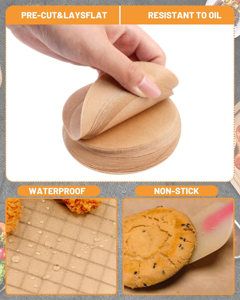 500 Pcs Parchment Paper Baking Sheets Round 4 Inch,Round Cake Pan Parchment liners,Baking Parchment Non-Stick Baking Parchment Paper Circles,Bakin...