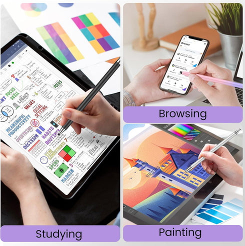 Stylus Pen for ipad, 3-in-1 Universal Stylus Pen for Touch Screen High Sensitivity Ipad Pencil Compatible for iPhone Apple Android Smartphone Tabl...