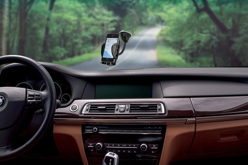 Scosche IHW10 4-in-1 Car Phone Holder Windshield, Dashboard, Vent, Cup Mount with Suction Cup | Dash, Vent or Windshield Mount | Stick Grip Suctio...