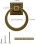 Antique Brass Cabinet Pulls 3 Pack 2.15 inch Diameter Vintage Pulls, Hardware Pulls for Bar Bathroom Closet Dressers...
