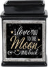 Elanze Designs Love You to The Moon Ceramic Glossy Black Interchangeable Photo Frame Candle Wax Oil Warmer...