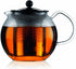 Bodum 34oz Assam Glass Tea Press with Stainless Steel Filter, Brushed...