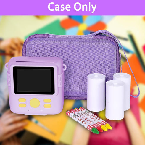 Aenllosi Kids Camera Case for Anchioo/for ESOXOFFORE Instant Print Camera Toys,Kids Selfie Digital Camera Photo Paper & Color Pen Holder (Purple,C...