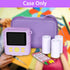 Aenllosi Kids Camera Case for Anchioo/for ESOXOFFORE Instant Print Camera Toys,Kids Selfie Digital Camera Photo Paper & Color Pen Holder (Purple,C...