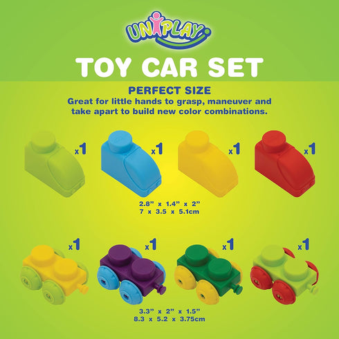 UNiPLAY Build Your Own Car Set, Building Block Car Toys for Motor Development, Sensory Learning, Educational Toy for 3 Years Old and Up (24 Piece-...