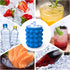 ALLADINBOX Ice Cube Mold Ice Trays, Large Silicone Ice Bucket, (2 in 1) Ice Cube Maker, Round,Portable (Dark blue)...