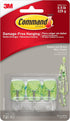 Command Wire Hooks, Small, Glamorous Green, 3-Hooks (17067CLR-GES)...