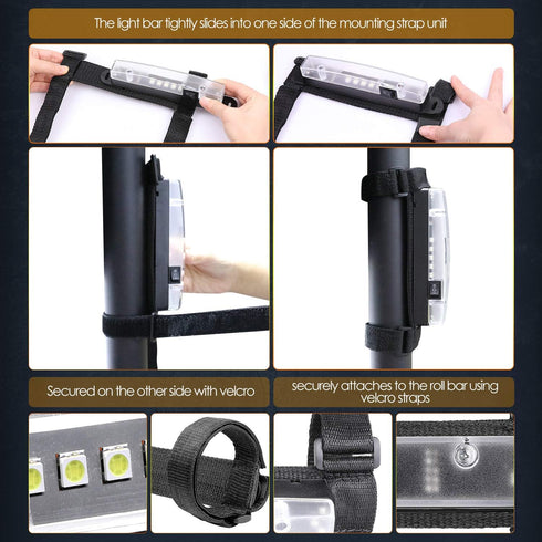 Nirider UTV Interior Light Universal Roll Bar Mount LED Lights Utility Roll Cage Lights Courtesy Interior Dome Light for UTV ATV Polaris RZR Can-A...