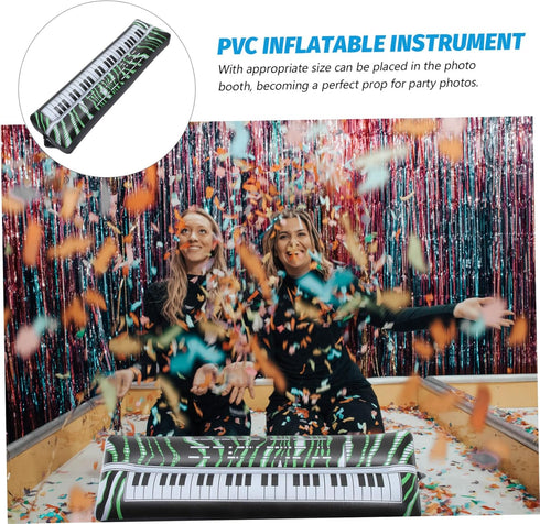 SAFIGLE 2pcs Inflatable Keyboard Musical Instrument Microphone for Kids Inflatable Toys for Kids Instruments for Kids PVC Inflatable Party Props C...