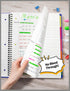 SUNEE 5 Subject Notebook College Ruled - 300 Pages, 8.2"x10.8", 5 Pocket Colored Dividers, 3-Hole Punched Paper, Blue...