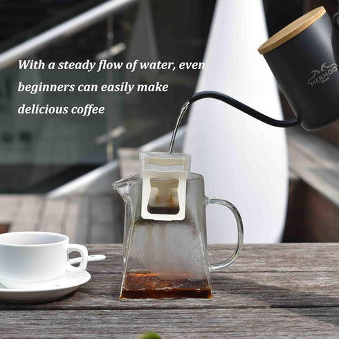 MERMOO YILAN Gooseneck Kettle Pour Over Coffee Kettle with Lid 350ml Stainless Steel Kettle Hand Drip Coffee Pot Long Narrow Coffee Pitcher Jug?bl...