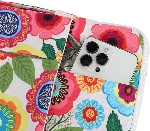 360° Protective Laptop Sleeve Case Bag Cover with Handle For iPad 12.9 inch,MacBook Pro Air 13" and 12.5 inch-13.3 inch Laptop (Flowers)...
