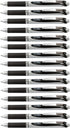Pentel EnerGel RTX Deluxe Retractable Liquid Gel Pen, Medium Line, 0.7mm Metal Tip, Black Ink, Silver Barrel (Bulk Lot of 15) (BL77-A)...