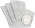 SHACOS Small Round Table Placemats Wedge Placemat Set of 4 Non Slip Heat Resistant Woven Vinyl Table Mats Wipe Clean Indoor Outdoor (4, Gray White...