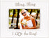 Malden International Designs Glazed Ceramic With Silver Accents Bling Bling I Got the Ring Picture Frame, 4x6, White...