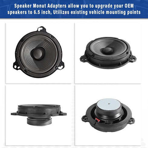 RED WOLF Car Door Speaker Adapter Spacer Ring Compatible with Nissan Frontier Altima Sentra 2004-2019, KIA K2 2011-2019, Infiniti Q25 2011-2021 6....