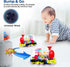 Music Train Toy with LED Light up for Kids - Colorful Moving Transparent Gears for Toddlers -Tummy Time Crawling Baby Toys -Ideal Gift for Boys Gi...