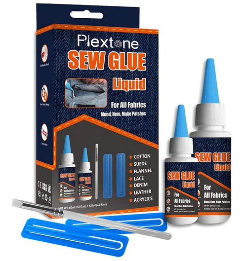1 Min Quick Bonding Fast Dry Sew Glue Liquid Natural Latex Art Glue Reinforcing Adhesive Speedy Fix for All Fabrics Clothing Cotton Flannel Denim ...