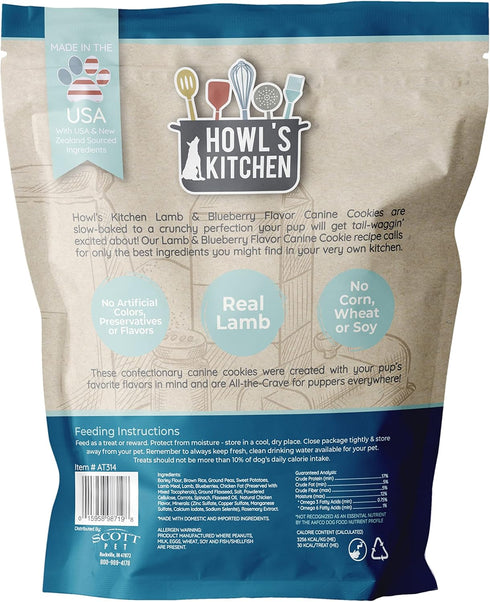 Howl's Kitchen Dog Treats, Canine Cookies, Lamb and Blueberry...