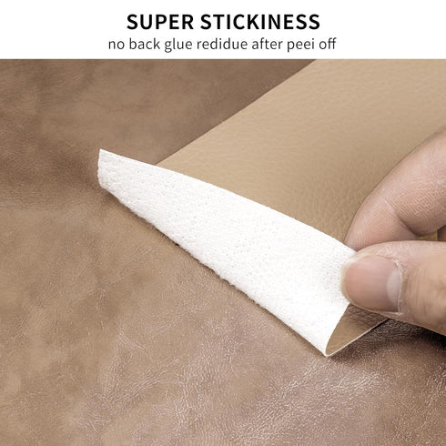 Leather Repair Patch Tape, Gloss Black 17 x 61 Inches Self Adhesive Leather Repair Kit for Furniture, Car Seat,Vinyl Leather Repair Kit for Office...