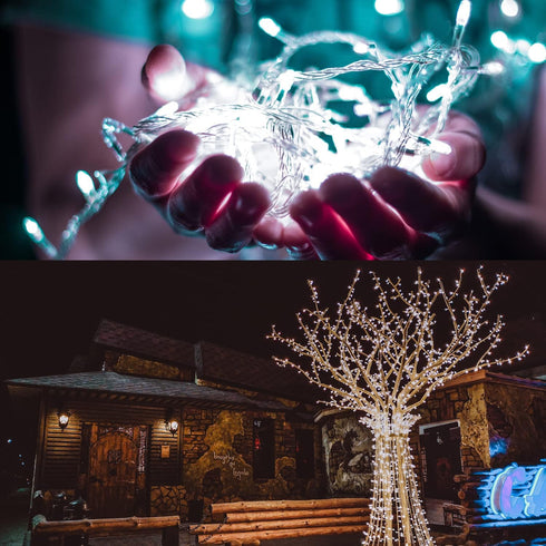 String Lights, 42ft Battery Operated String Lights, 120 Led IP65 Waterproof Outdoor Fairy Light with Timer 8 Modes for Bedroom,Garden,Party,Xmas T...