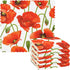 Kcldeci Poppy 6 Pieces Kitchen Dish Cloths Poppies Flower Floral Washable Cleaning Cloth Absorbent Dish Towels for Washing Dishes Wipe Glass Home ...