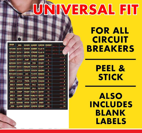 129 Circuit Breaker Labels - Fuse Box Stickers - Circuit Breaker Stickers - Circuit Breaker Box Labels - Fuse Box Labels - Circuit Breakers Label ...