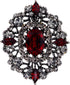 EVER FAITH Women's Oval w/Marquise Crystal Elegant Vintage Banquet Hollow Filigree Brooch...