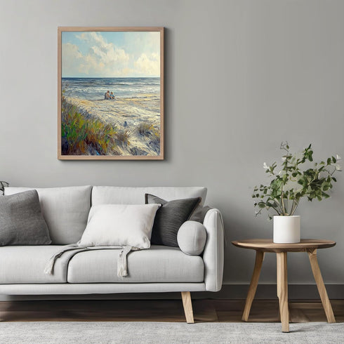Posterizer 1 pcs-coastal landscape in classic oil painting style 5-Collectibles & Fine Art-Landscape & Nature Art-Gift for Men Women Teens- unfram...
