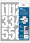 Chartpak Self-Adhesive Vinyl Numbers, 4 Inches High, White, 23 per Pack (01196)...