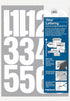 Chartpak Self-Adhesive Vinyl Numbers, 4 Inches High, White, 23 per Pack (01196)...
