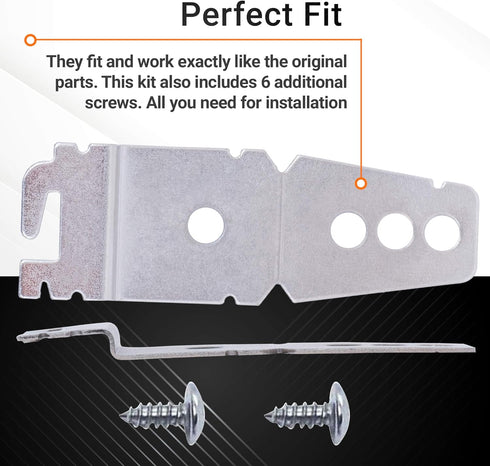 Ultra Durable 8212560 & 8269145 Dishwasher Side Mounting Bracket Kit with Screws Replacement by BlueStars - Exact Fit for KitchenAid Whirlpool Kenmore Dishwashers