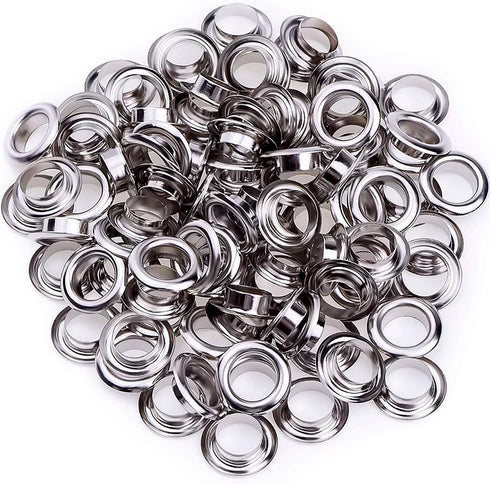 Pangda 100 Sets Grommet Eyelets Tool Kit, Grommet Setting Tool and Eyelets with Setting Tools and Storage Box for Fabric, Tarps, Curtains?1/4 Inch...