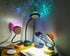 JBZ LED Desk Lamp Dimmable Small Table Lamp, Portable kids Reading Lamp with USB Charging Port, with 2W mini Projector Lamp Night Light, 6000K Coo...