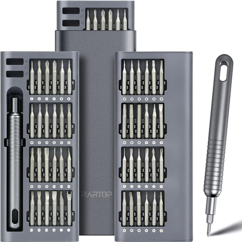 Screwdriver - 51 in 1 Screwdriver Set with 48Pcs Mini Screwdriver Bits, Magnetic Screwdriver Phillips, Slotted, Square, Torx, Hex, Screwdriver Han...