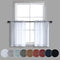 Mrs.Naturall Pure White Small Window Curtain Panel for Kitchen Light Filtering Sheer Curtain Tiers for Nursery with Rod Pocket 30 x 30 Inch Set of...