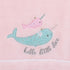 NoJo Under The Sea Whimsy Pink and Blue Narwhals Super Soft Appliqued Baby Blanket...