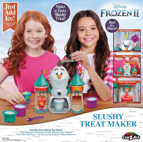 Disney Frozen II Slushy Treat Maker Includes Slushy Unit, Ice Shaver, Ice Cube Molds, Ice Bucket, Slushy Cup & Spoon...