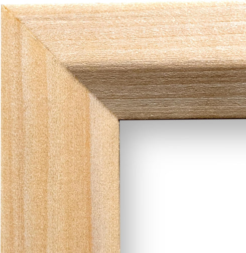 Unfinished Raw Wood 12x18 Picture Frame Beveled .84" Inch Wide - Unfinished Raw Wood Wall Decor Handmade Solid Wood Frames with Preinstalled Hange...