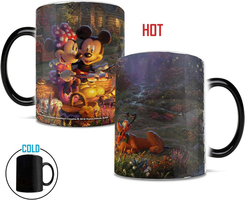 Morphing Mugs Disney – Mickey and Minnie Mouse - Campfire – Thomas Kinkade - One 11 oz Color Changing Heat Sensitive Ceramic Mug – Image Revealed ...