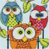 Dimensions 70-65159 Owl Trio Counted Cross Stitch Kit, 5" x 7", Blue...