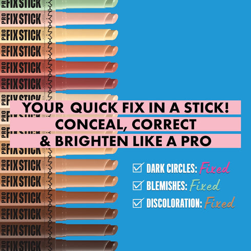 NYX PROFESSIONAL MAKEUP Pro Fix Stick Correcting Concealer, Buildable Medium Coverage Concealer Stick - Green...