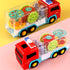 Transparent Electric Gear Toy with Flashing Lights and Music Lights fire fighting truck Infant Tummy Time Toys 3 4 5 6 7 8 9 10 11 12 Boy girl 12-...
