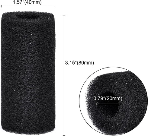 WEAVERBIRD 4PCS Pre-Filter Foam Sponge Roll Aquarium Filter Intake Cover for Aquarium Fish Tank (Large)...