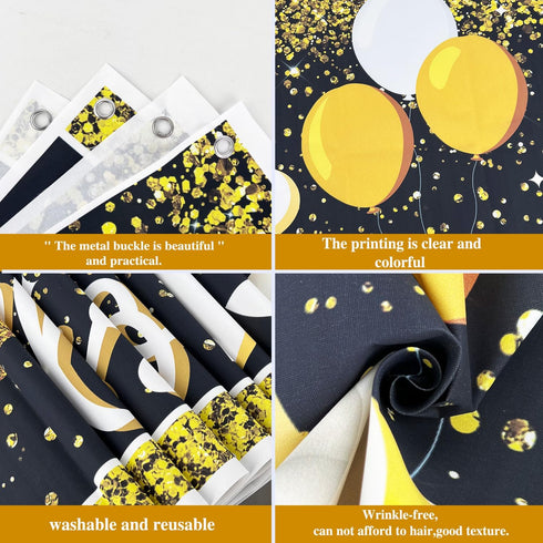 2025 Graduation Decorations Gold Class of 2025 Banner Large Congrats Grad Graduation 2025 Yard Signs for Graduate Party Supplies (Gold)...
