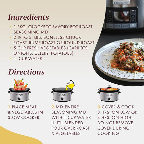 Crock-Pot Savory Pot Roast Seasoning Mix, 1.5 Ounce...
